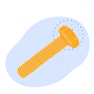Болт М16x40 мм 40Х ISO 4017