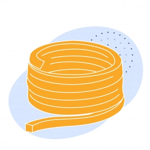 Сальниковая набивка ХБРС круглая 55 мм ГОСТ 5152-84