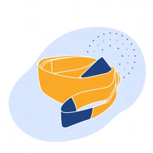 Строп двухпетлевой текстильный коричневый 6 т 5 м