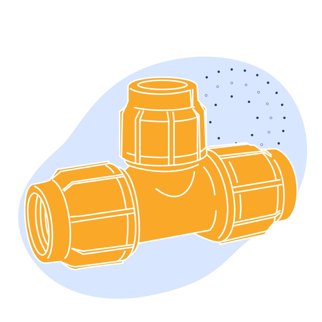 Тройник ПНД переходной 125x125 мм